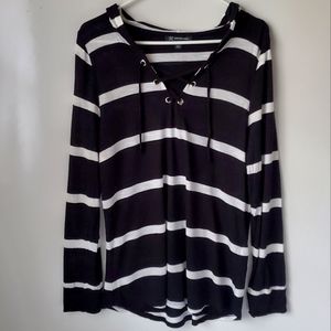 INC Women's Striped Hoodie